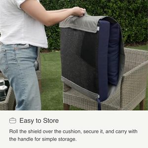 Outdoor Seat Cushion 24x24 In Rectangular <b>Waterproof</b> PP Cotton Filling Single <b>Sofa</b> Use - Product Image 3