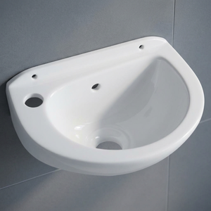 Lavabo de Pared de Piedra Sinterizada Blanca, Lavamanos de Diseño para Hoteles, Villas y Proyectos Comerciales, Venta al Por Mayor - Product Image 1