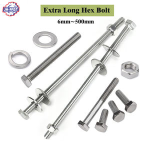 Din 933 y DIN 931 SS 304 316 A4 <span class=keywords><strong>A2</strong></span> <span class=keywords><strong>70</strong></span> tuercas y pernos hexagonales extra largos de acero inoxidable SS304 din933 pernos y tuercas de cabeza hexagonal - Product Image 4