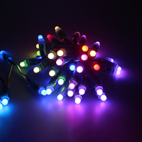 Lumière à pixels 12V WS2811, 12 mm, 3 fils, LED RVB pleine couleur, source de lumière ponctuelle, compatible 2811 1903, guirlande lumineuse à pixels extérieure, décoration