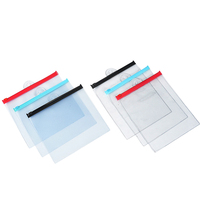 Sac de rangement réutilisable en PVC transparent durable avec fermeture éclair coulissante, idéal pour vêtements, papeterie et emballages, avec trou de suspension