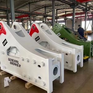 Brise-roche hydraulique Huanjun E200 en acier, diamètre 120 mm, pour excavatrice - Product Image 1