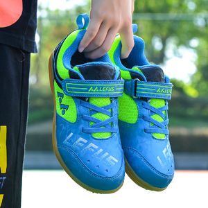Kids’ Multi-Sport Mesh Training Shoes Unisex Boys & Girls Velcro Lace-Up Table Tennis Squash Badminton <b>Volleyball</b> Shoes - Product Image 5