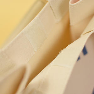 Venta al por mayor de logotipo impreso personalizado reutilizable Vertical comestibles lona hombro bolsos de mano - Product Image 3