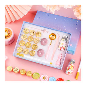 חותמת שעווה 3D יבש ריק ידיות הבלטות איטום מותאם אישית חתונת שעווה חותמת חותמת סט ערכת חותמת - Product Image 1