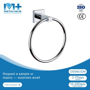 Metalique 52042-CR <span class=keywords><strong>Porte</strong></span>-serviettes mural moderne robuste en alliage <span class=keywords><strong>de</strong></span> zinc chromé et acier inoxydable, facile à installer et à nettoyer, durable pour la <span class=keywords><strong>salle</strong></span> <span class=keywords><strong>de</strong></span> <span class=keywords><strong>bain</strong></span> - Product Image 1
