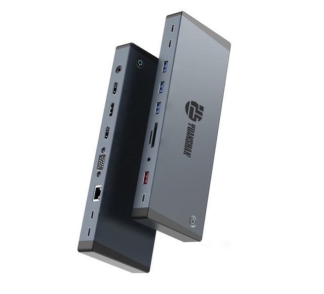 Thunderbolt 4 Docking Station 18 in 1 USB C Hub with 8K DP, Dual 4K HDTV, VGA, 100W PD Charge, 240W DC, Gigabit, USB 3.2, SD/TF