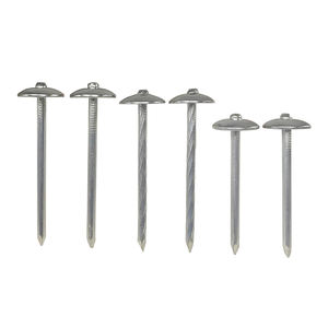 中国厂家直销BWG9 x <span class=keywords><strong>2.5</strong></span>英寸镀锌铁伞钉螺旋光滑直接制造商伞头屋面钉 - Product Image 1