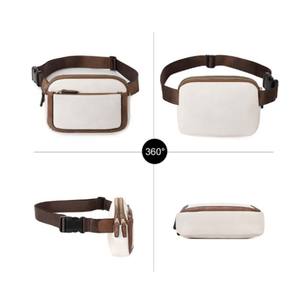 Vintage <span class=keywords><strong>cuir</strong></span> fonctionnel grand sac banane bandoulière supports pour téléphone poitrine haute qualité hommes taille sac sac banane - Product Image 4