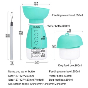 <span class=keywords><strong>Bottiglia</strong></span> d'Acqua per Cani in Silicone Sicuro, 2 in 1 con Ciotola per Alimentazione, Cinturino Portatile per Passeggiate, Dispenser Antigoccia - Product Image 6