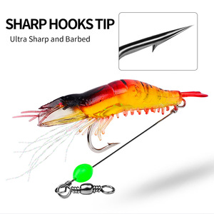 Haute qualité 6 couleurs appâts artificiels crevettes <span class=keywords><strong>leurre</strong></span> <span class=keywords><strong>souple</strong></span> 70mm 5.8g PVC matériel en plastique <span class=keywords><strong>souple</strong></span> crevettes crevettes <span class=keywords><strong>pour</strong></span> la pêche de fin de soirée - Product Image 5