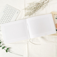 Journal personnalisé A5 à couverture rigide en lin PP vente en gros de fournitures pour mariage boîte d'emballage de planificateur de livre d'or journal quotidien imprimé