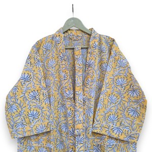 ชุดกิโมโนผู้หญิงลดราคา ไซส์ใหญ่ สีขาว ผ้าฝ้าย พิมพ์ลายดอกไม้ด้วยมือ สำหรับใส่พักผ่อน มีราคาขายส่ง - Product Image 5