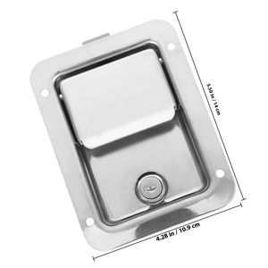 Loquet carré en acier inoxydable 304 avec déverrouillage par empreinte digitale, antirouille, pour chambre, voiture, remorque, conteneur - Product Image 2