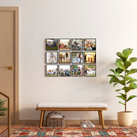 Lot de 6 cadres photo Mixtiles 8x8 pouces nouvelle version, réutilisables avec bandes adhésives amovibles au dos