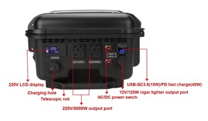 Generador Portátil de Energía de 220v 6253wh 8k, Color Negro, Venta al Por Mayor en China - Product Image 1