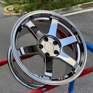 SS forjado 5x114,3 5x5x120 112 ruedas cóncavas con acabado cromado personalizado para BMW M3 E46 F80 Honda Civic tipo <span class=keywords><strong>R</strong></span> 18 19 20 21 <span class=keywords><strong>22</strong></span> pulgadas llantas - Product Image 2