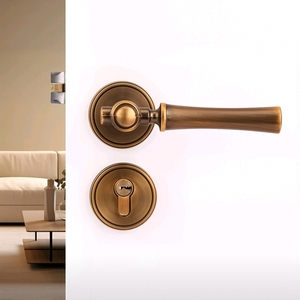 Modern Zinc Alloy Gold Polished Sliding Door <b>Handle</b> with <b>Lock</b> for Villa and Hotel Main Doors - Product Image 4