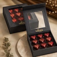 Boîte en carton rigide personnalisée avec fenêtre magnétique en PVC pour chocolats, baklavas et autres produits, avec insert pour dates - Offre Spéciale