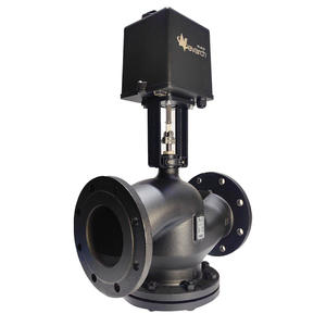 Válvula de <span class=keywords><strong>control</strong></span> proporcional eléctrica inteligente de hierro fundido de 1 'con actuador AC24V 4-20MA Válvula reguladora motorizada con brida - Product Image 6