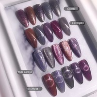 Poudre magnétique multi-usage 9D effet œil de chat, paillettes réfléchissantes, symphonie de couleurs, miroir, pour nail art, aimant UV Gel