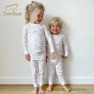 Rganic-Pijama infantil personalizado para niñas, ropa de dormir infantil de algodón orgánico, venta al por mayor