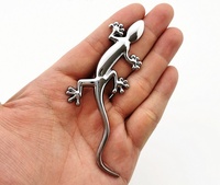 Petits autocollants de carrosserie en métal Gecko Décoration de voiture amusante avec logo de queue Améliore la personnalité des accessoires extérieurs