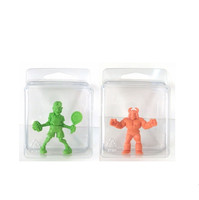 Seau blister en plastique transparent suspendu personnalisé mini figurine conteneur leurre de pêche emballage en coquille de palourde