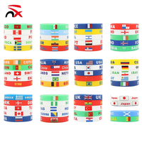 Bracelets en silicone élastique de haute qualité, de différentes couleurs, avec drapeau d'Haïti, en promotion, pour cadeaux