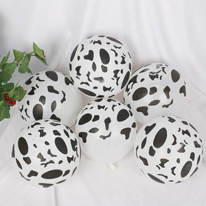 Cartoon Animals Foil Cow Print Latex Balloons-100Pcs for <strong>Farm</strong> Theme Birthday <strong>Party</strong> <strong>Decorations</strong> and Baby Shower Supplies - Product Image 1