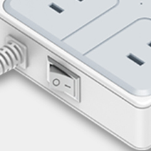 Multiprise Essential à 4 prises avec câble de protection contre les surtensions de 5m de USB-C 20W pour volets à l'épreuve des enfants, prise d'extension pour dortoirs - Product Image 5