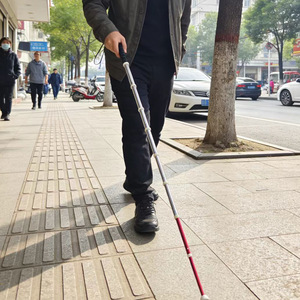 Telescopic Walking <b>Cane</b> Aluminum Alloy Height Adjustable Anti Slip Lightweight Portable Hiking Aid Straight Grip Internal Lock - Product Image 1