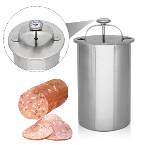 Thép Không Gỉ <span class=keywords><strong>Ham</strong></span> Nhà Sản Xuất Với Nhiệt Kế Tự Chế Dụng Cụ Nhà Bếp <span class=keywords><strong>Ham</strong></span> Nhà Sản Xuất Deli Máy Nhấn Ăn Trưa Thịt Hấp Xô - Product Image 2