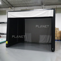 Prix d'usine Cage d'entraînement au golf portable simulateur de golf gonflable tente de tir avec projecteur et écran
