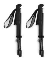NBT Outdoor Nouveauté Bâton de randonnée pliable ultraléger 340g en fibre de carbone T800 3K à 5 sections avec poignée EVA pour le camping