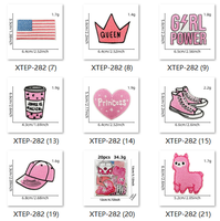 Prix usine Girl Power Lips coeur broderie patchs jolie fleur étoile brodé fer sur Patch pour vêtements chapeaux sacs