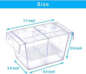 Boîte d'élevage Incubateur d'écloserie d'acclimatation d'isolement transparent pour bébé poisson Betta crevettes poisson clown Guppy aquarium aquarium - Product Image 2