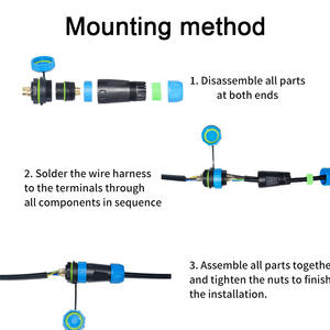 Yxy Industriële Schroefdraad Kunststof Ip68 Elektrische 2 3 4 5 6 7 8 9 10 12 Pins Led Scherm Sp21 Waterdichte Connector - Product Image 5