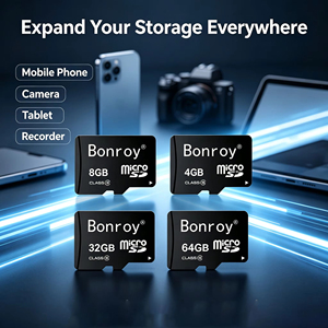 Carte mémoire Micro TF Bonroy haute vitesse, portable, personnalisable, accessoires de stockage pour tablette, appareil photo, téléphone Android - Product Image 4