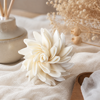 Fleur de chrysanthème en bois de Sola de 1,6 pouce, faite à la main, séchée, pour décoration intérieure, mariage et Noël