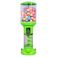 Distributeur automatique de jouets en capsules vertes, fonctionnant avec des pièces et des jetons |   120-200 pièces PC/ABS |   Garantie d'un an, vente en gros pour les magasins de jouets