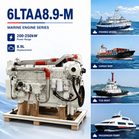 Moteur diesel de propulsion marine CUMS 6LTAA8.9-M 250KW 335HP, moteur robuste pour bateau de pêche, remorqueur, navire commercial