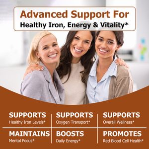 Best Seller Iron Liquid Drops with Elemental Iron Hemoglobin well Being Boost Energy Helps Sustain Optimal Iron levels - Product Image 4