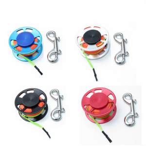 Spot Wholesale 30m Hollow Aluminum Diving Finger Reel Multi Color Salt Water Resistant SMB Dive Spool For Diving - Product Image 1