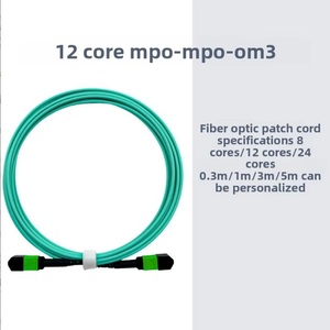 Cable de Fibra Óptica MPO <span class=keywords><strong>OM3</strong></span> <span class=keywords><strong>300</strong></span>-(F) de 8/12/24 Núcleos de Baja Pérdida MPO-MPO para Interconexión de Servidores, Grado Telecomunicaciones - Product Image 3