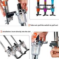 Distributeur de boissons mural vertical pour 6 bouteilles – Bar à liqueurs, spiritueux et vins avec mesureur de shots