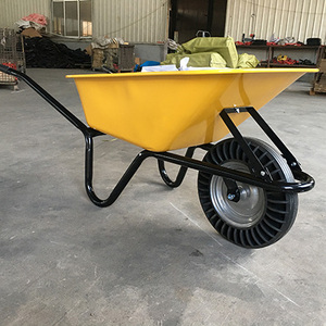 <span class=keywords><strong>Brouette</strong></span> de <span class=keywords><strong>chantier</strong></span> WB6414T W, adaptée à l'Europe, avec bac en acier galvanisé à chaud entièrement massif, pour usage en jardinage, en métal, Slovaque, Tchèque - Product Image 1