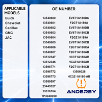 ANDEREY OE EV6T1A180DC pour Ford TPMS Capteur de pression des pneus de voiture 433mhz Pièces automobiles