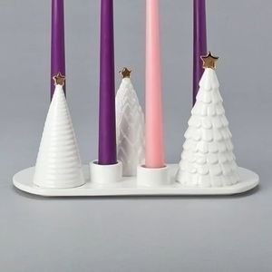 Support de bougie et <span class=keywords><strong>chandelier</strong></span> en céramique nordique de luxe, fait main et personnalisé, en forme d'arbre, pour bougies chauffe-plat de Pâques - Product Image 6