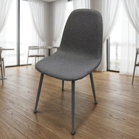 Chaise de salle à manger moderne sans accoudoirs, dossier haut, rembourrée en tissu, très vendue en Europe et en Amérique, pour cuisine, salle à manger, espace de vie